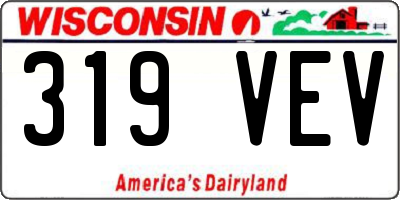 WI license plate 319VEV