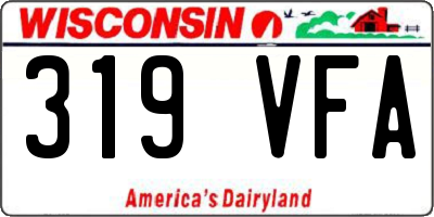 WI license plate 319VFA