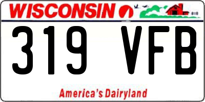WI license plate 319VFB