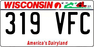 WI license plate 319VFC