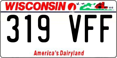 WI license plate 319VFF