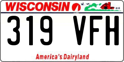 WI license plate 319VFH