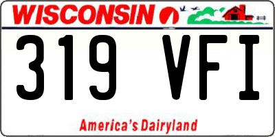 WI license plate 319VFI