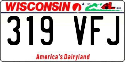 WI license plate 319VFJ