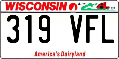 WI license plate 319VFL