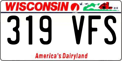 WI license plate 319VFS
