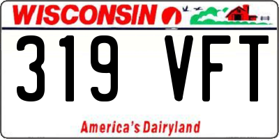 WI license plate 319VFT