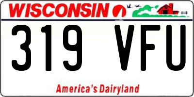 WI license plate 319VFU