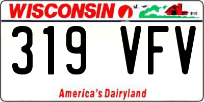WI license plate 319VFV