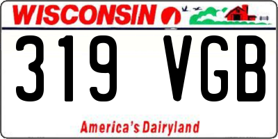 WI license plate 319VGB