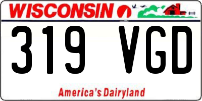 WI license plate 319VGD