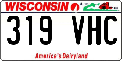 WI license plate 319VHC