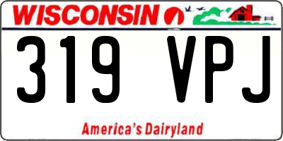 WI license plate 319VPJ
