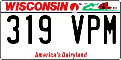 WI license plate 319VPM