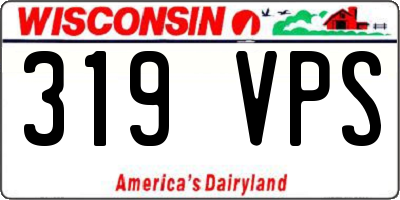 WI license plate 319VPS