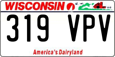 WI license plate 319VPV