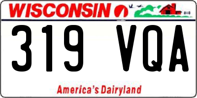WI license plate 319VQA