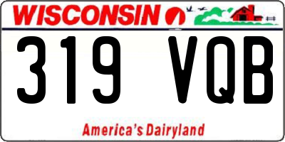 WI license plate 319VQB
