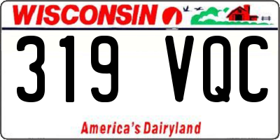 WI license plate 319VQC