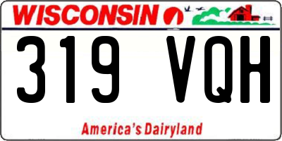 WI license plate 319VQH