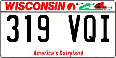 WI license plate 319VQI