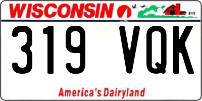 WI license plate 319VQK