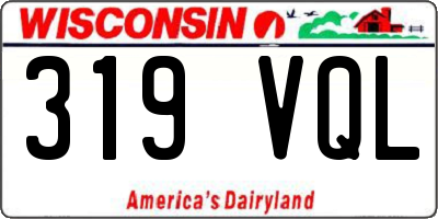 WI license plate 319VQL