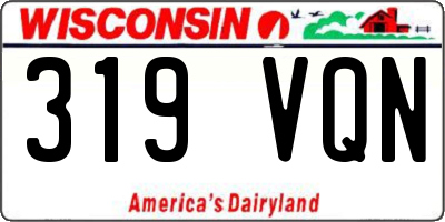 WI license plate 319VQN