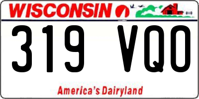 WI license plate 319VQO