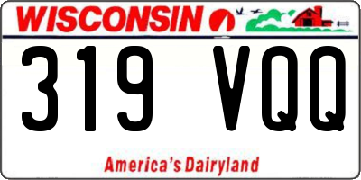 WI license plate 319VQQ