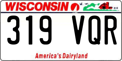 WI license plate 319VQR