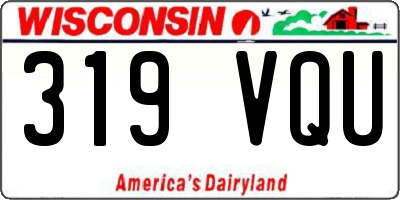 WI license plate 319VQU