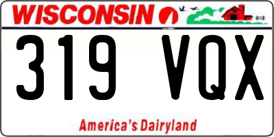 WI license plate 319VQX