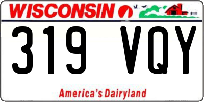 WI license plate 319VQY