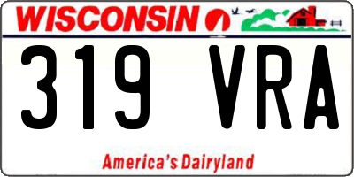 WI license plate 319VRA