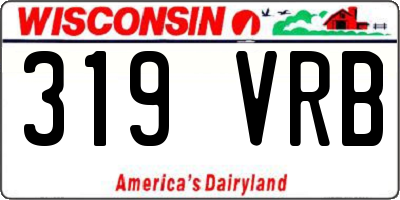 WI license plate 319VRB