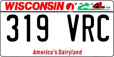 WI license plate 319VRC