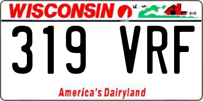 WI license plate 319VRF