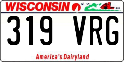 WI license plate 319VRG