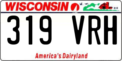 WI license plate 319VRH