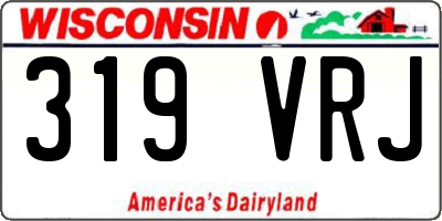 WI license plate 319VRJ