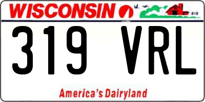 WI license plate 319VRL