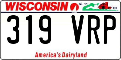 WI license plate 319VRP