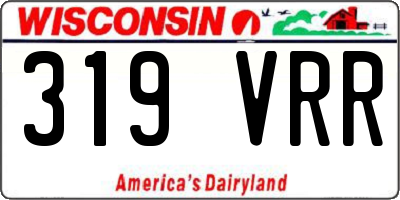 WI license plate 319VRR