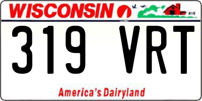 WI license plate 319VRT