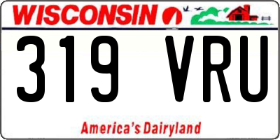WI license plate 319VRU