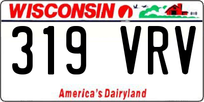 WI license plate 319VRV
