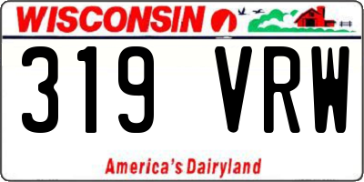 WI license plate 319VRW