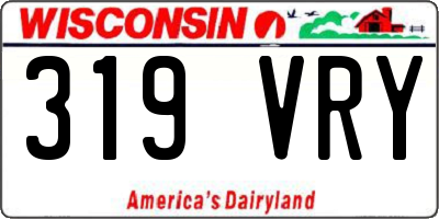WI license plate 319VRY
