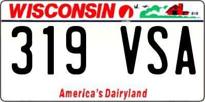 WI license plate 319VSA